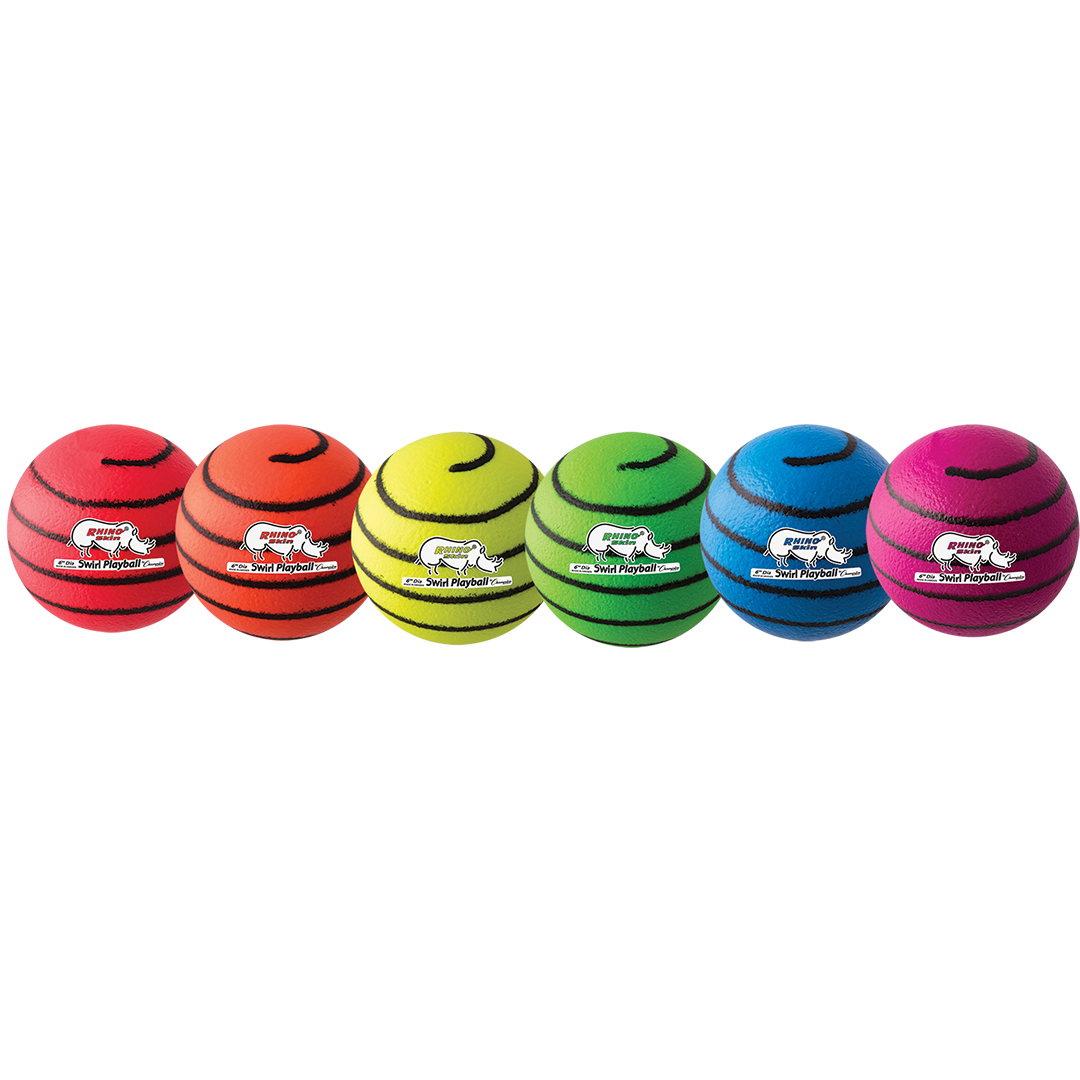 6" Foam Playball Neon Swirl Set