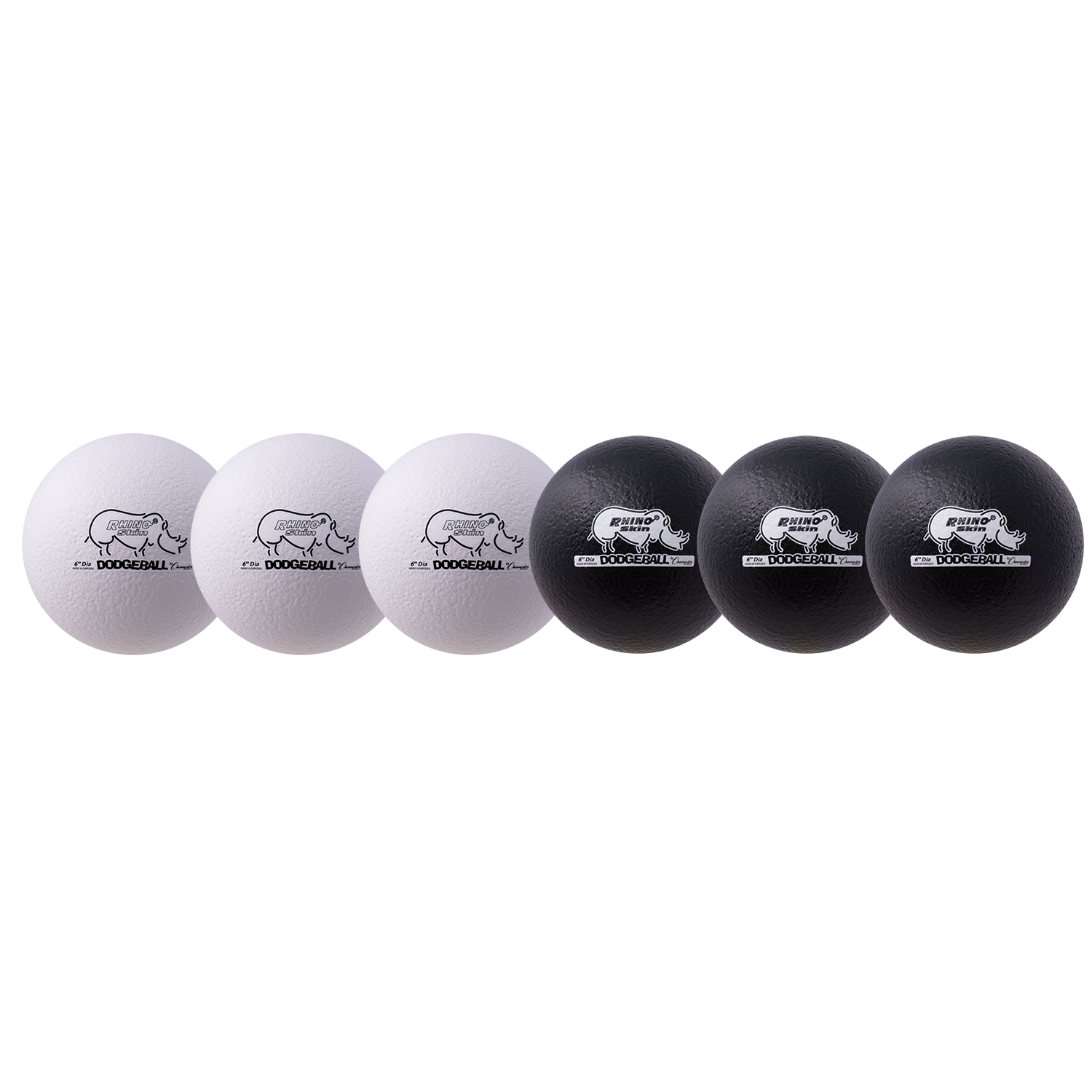 6" Black and White Dodgeball Set