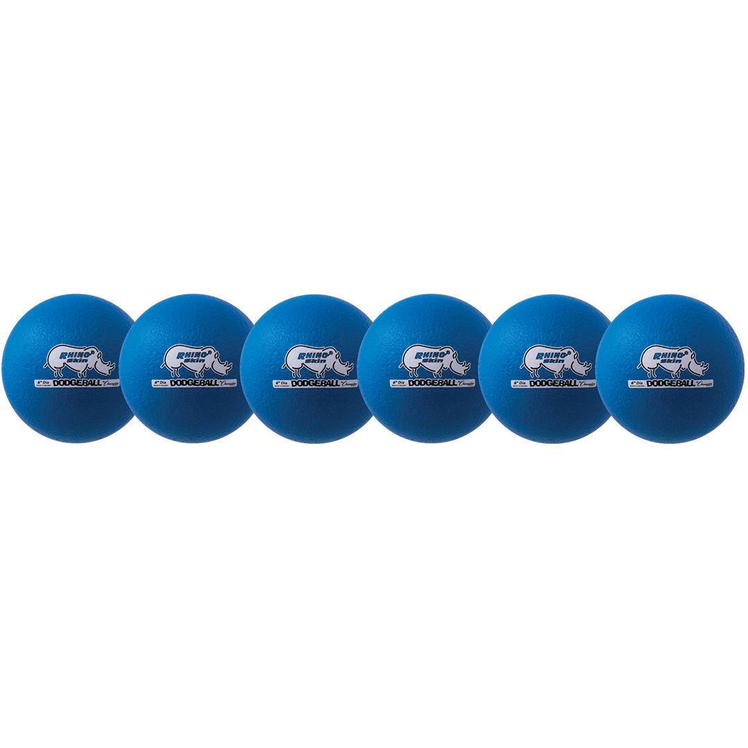 6" Neon Blue Dodgeball Set