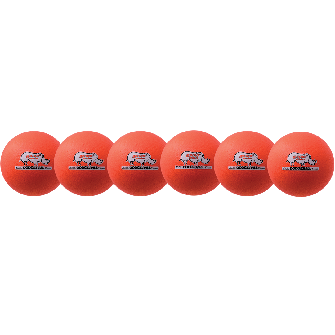 6" Neon Orange Dodgeball Set