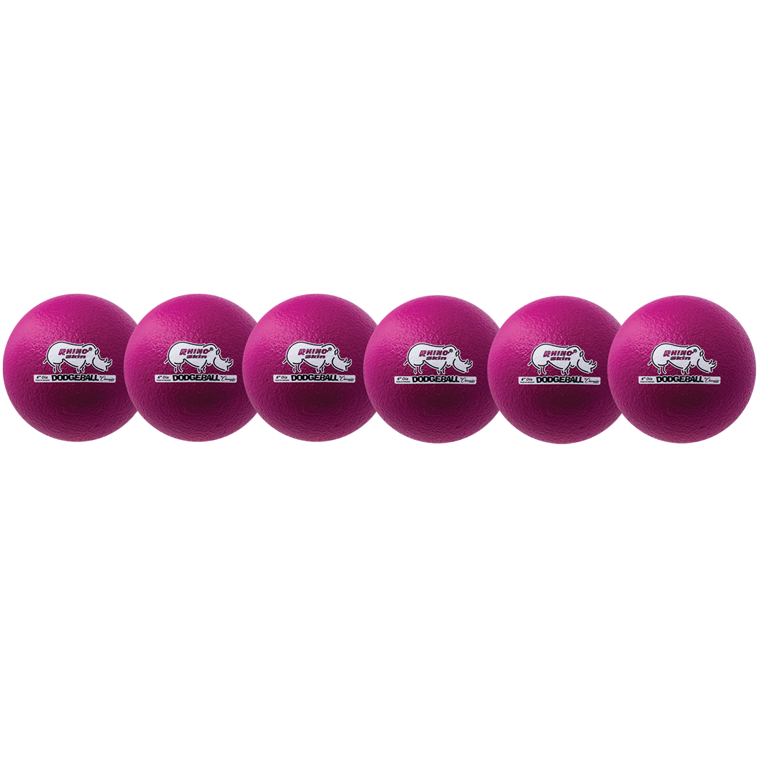 6" Neon Violet Dodgeball Set