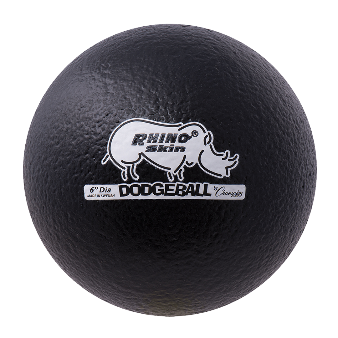 6" Rhino Skin Dodgeball, Black