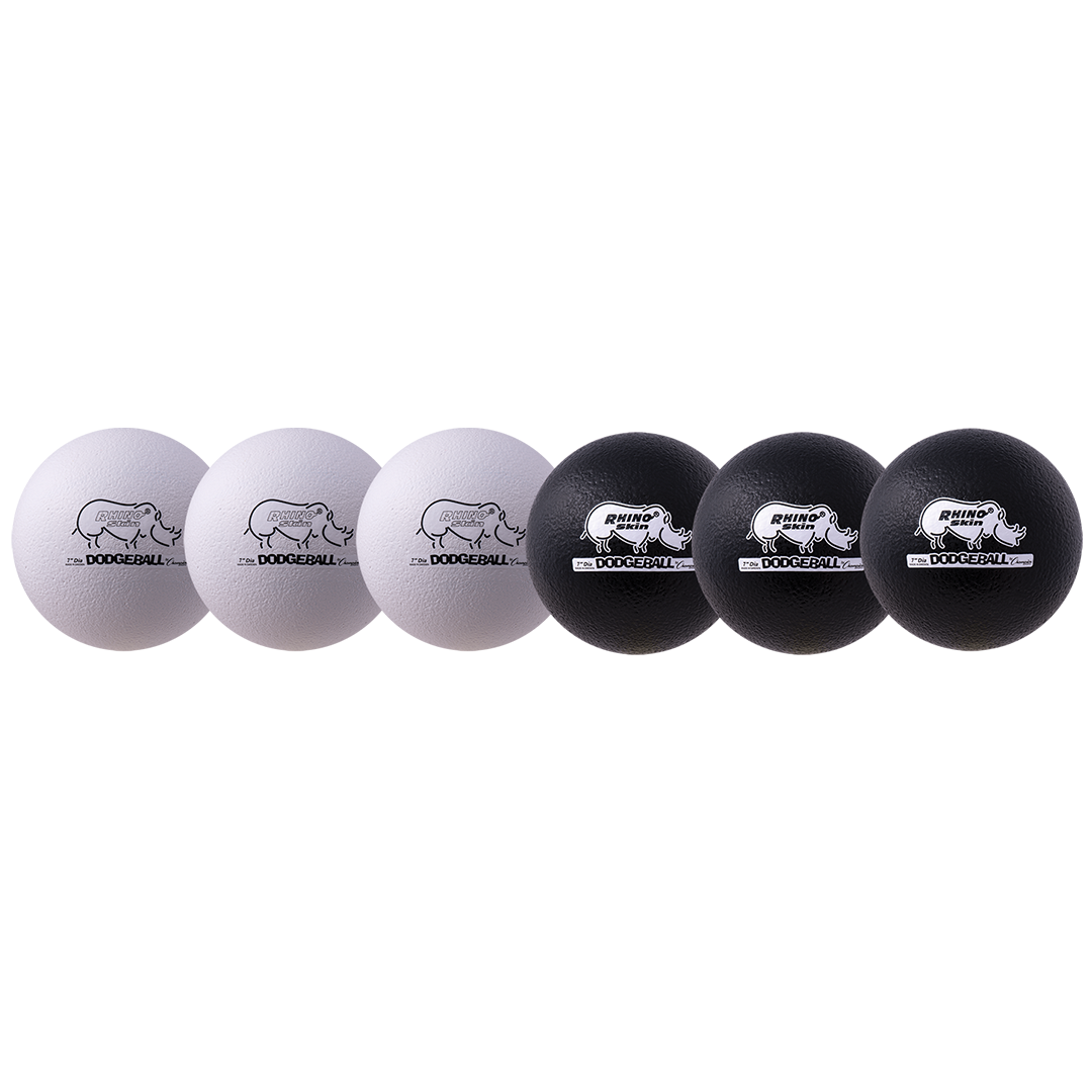 7" Black and White Dodgeball Set