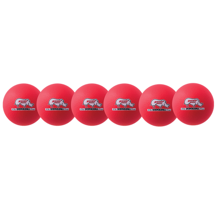 6" Neon Red Dodgeball Set