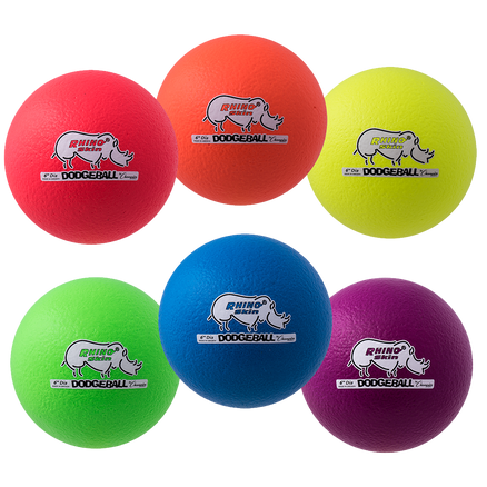 6" Neon Rainbow Dodgeball Set