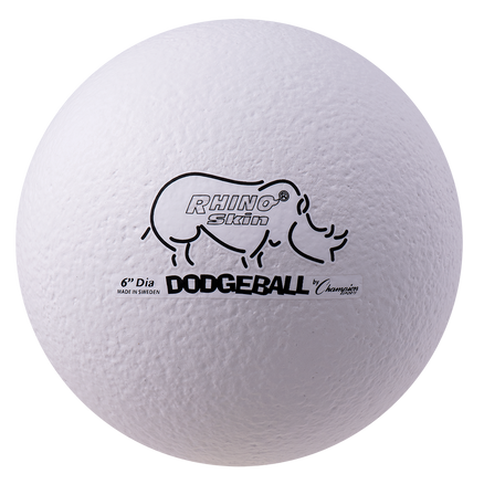6" Rhino Skin Dodgeball, White