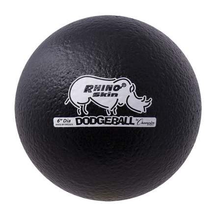 6" Rhino Skin Dodgeball, Black