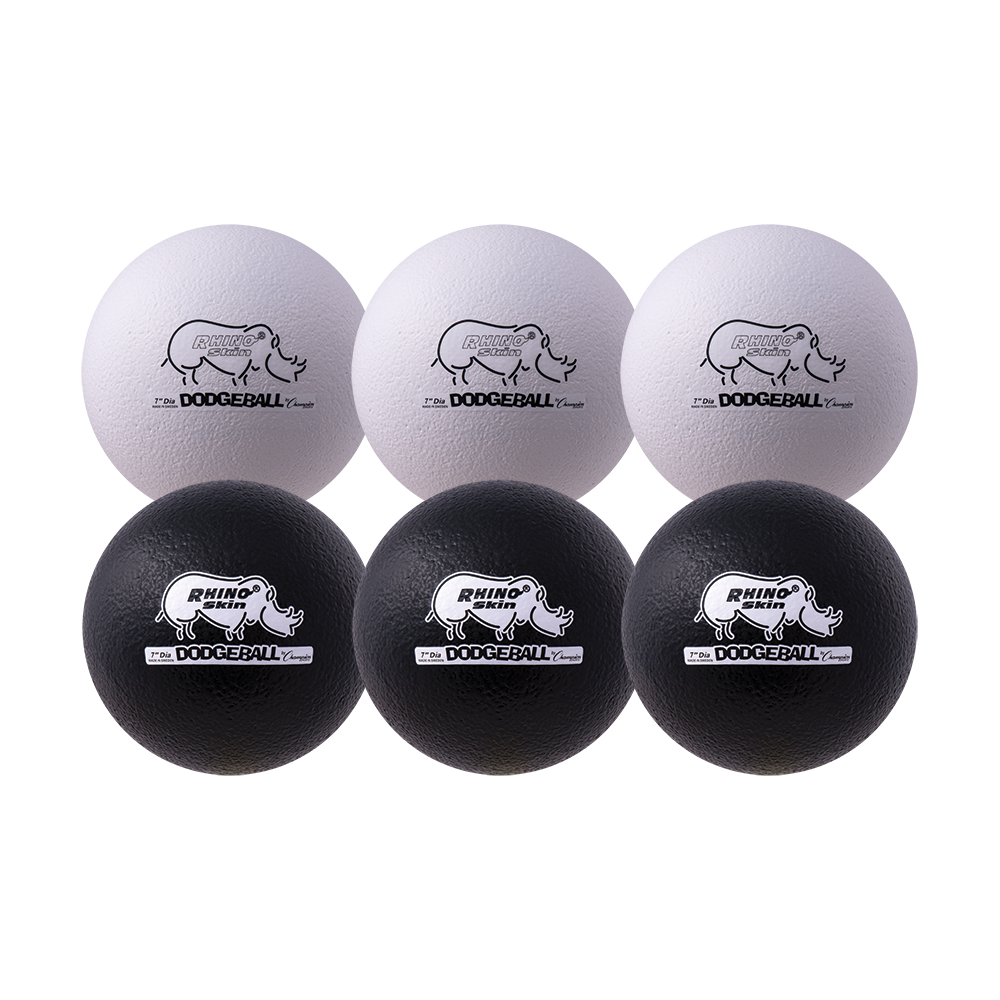 7" Black and White Dodgeball Set