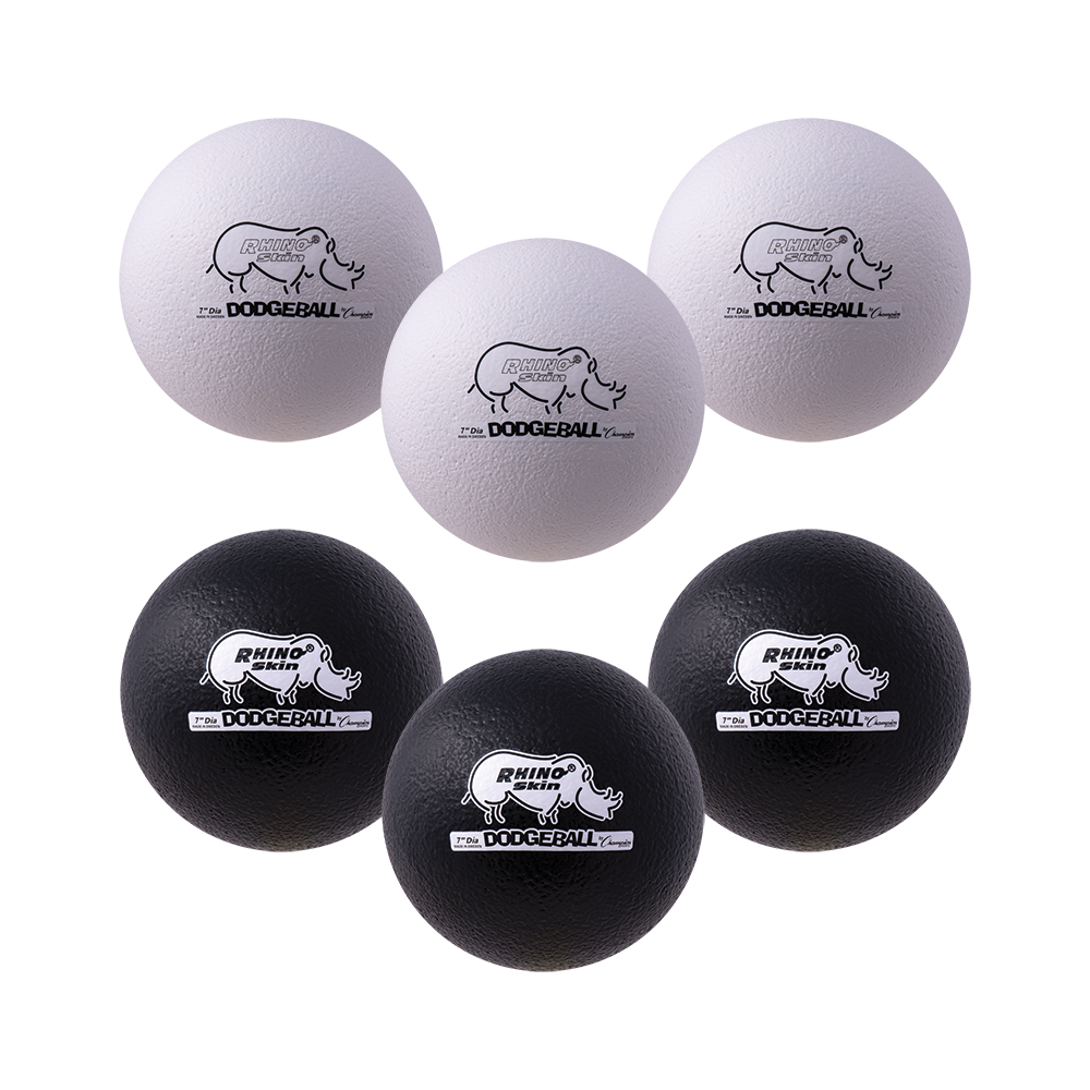 7" Black and White Dodgeball Set
