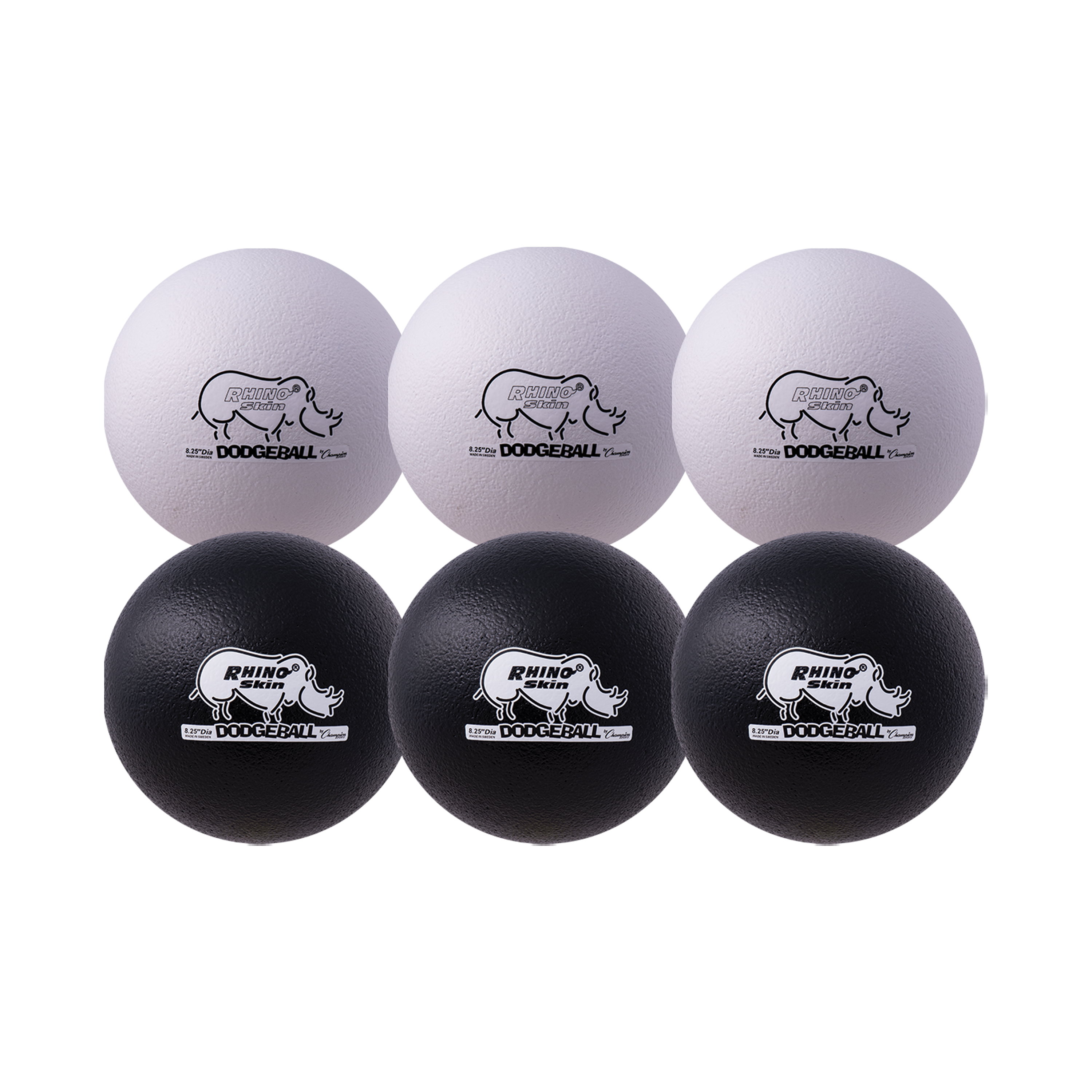 8" Black and White Dodgeball Set
