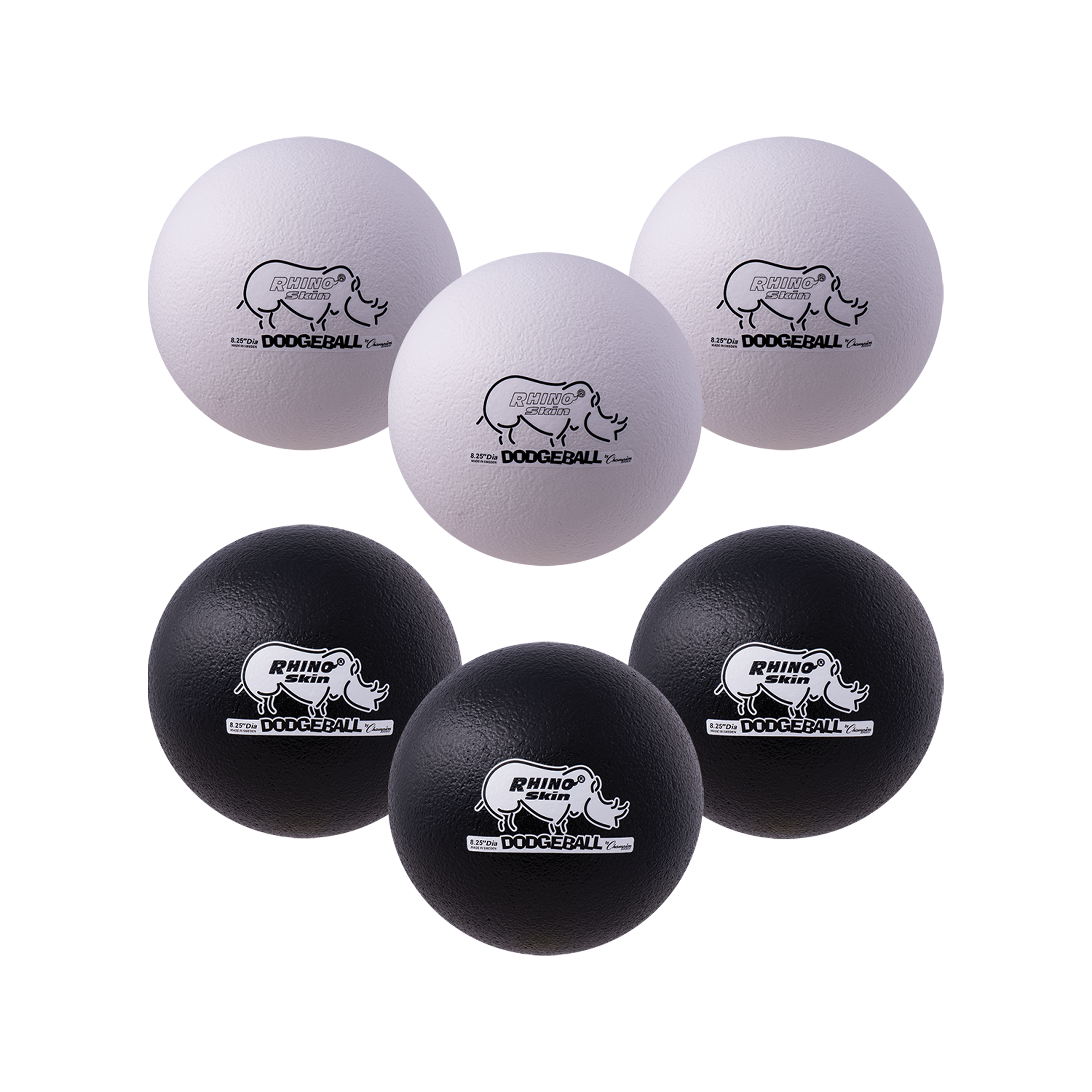 8" Black and White Dodgeball Set
