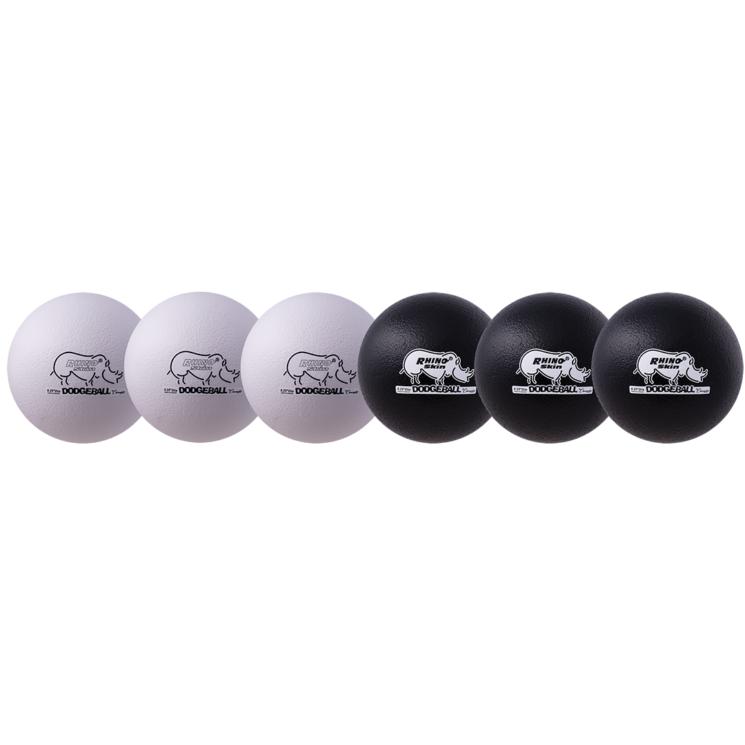 8" Black and White Dodgeball Set